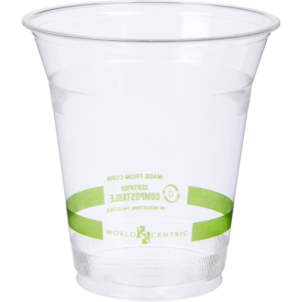 World Centric Compostable Plastic Cold Cups, 12 oz, 200 ct