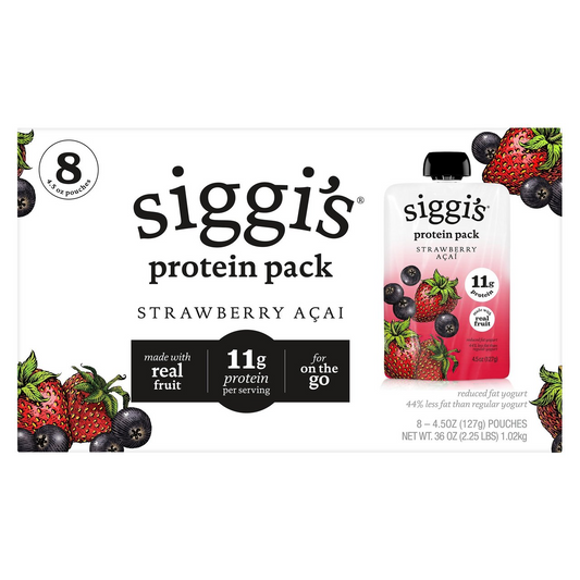 Siggi's Protein Pack Strawberry Acai, 4.5 oz, 8-Count