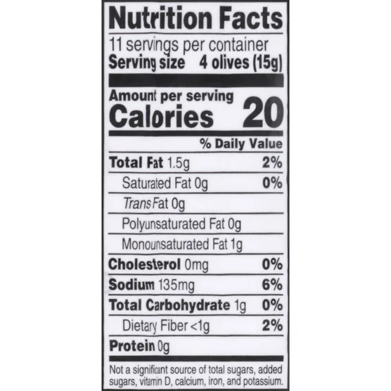 Lindsay Large Black Pitted Olives, 6 oz, 8 ct