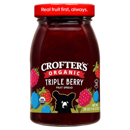 Crofter's Organic Triple Berry Spread, 28 Ounce Jar