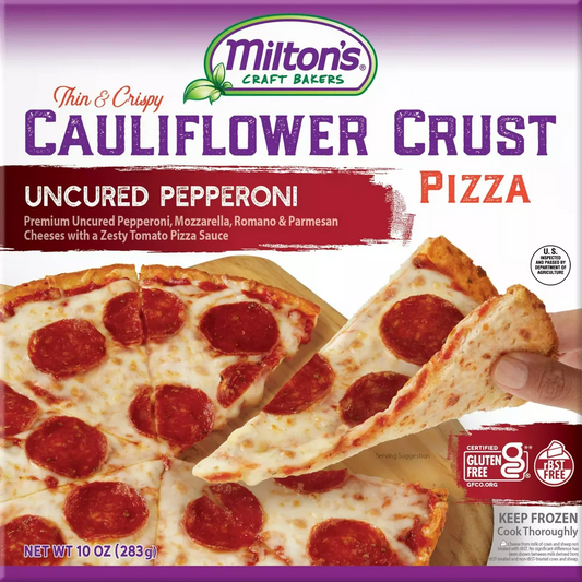 Milton's Frozen Uncured Pepperoni Cauliflower Crust Pizza, 10 oz