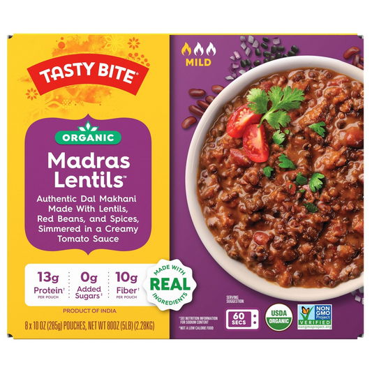 Organic Tasty Bite Madras Lentils, 10 oz, 8-count