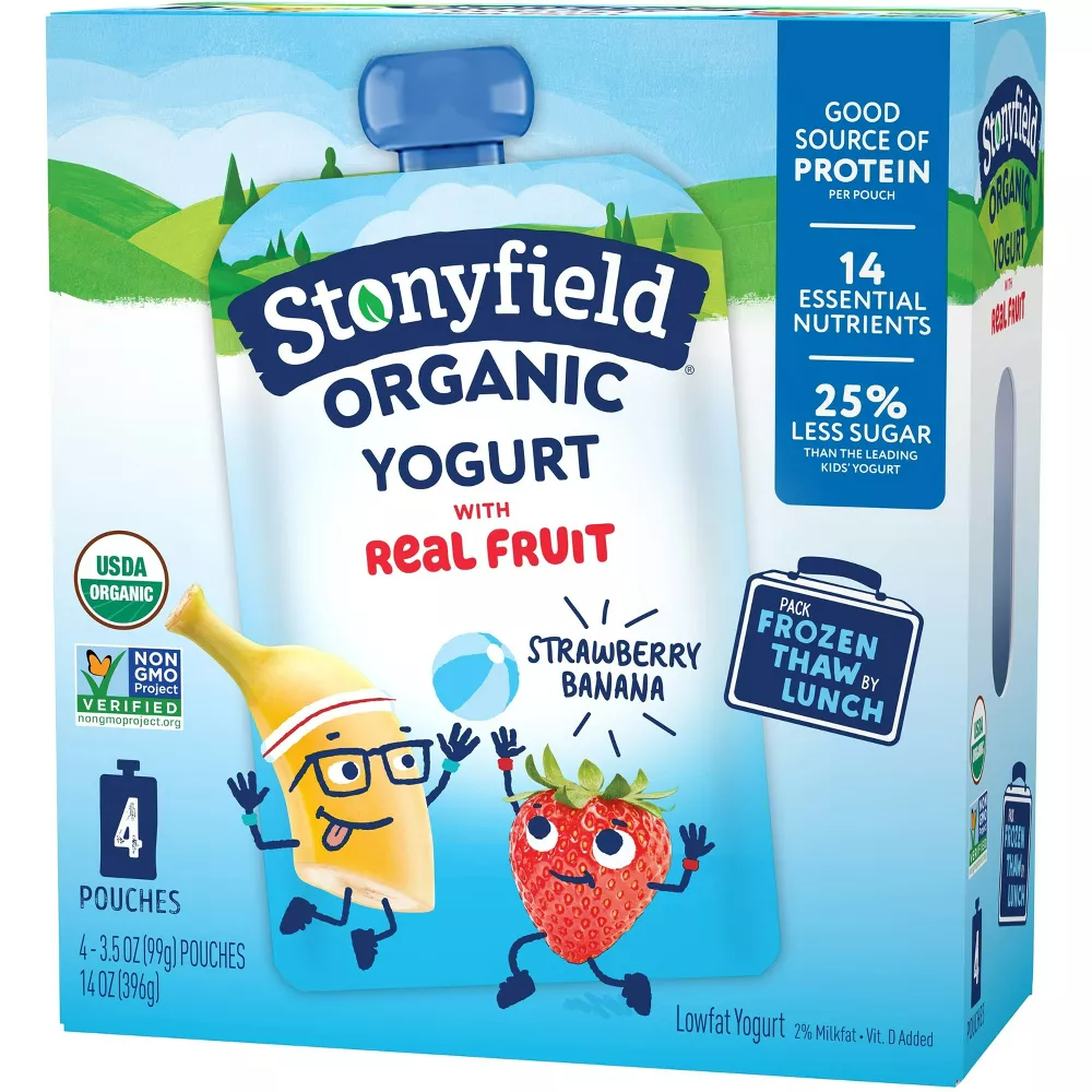 Stonyfield Organic Kids' Strawberry Banana Yogurt, 14 oz