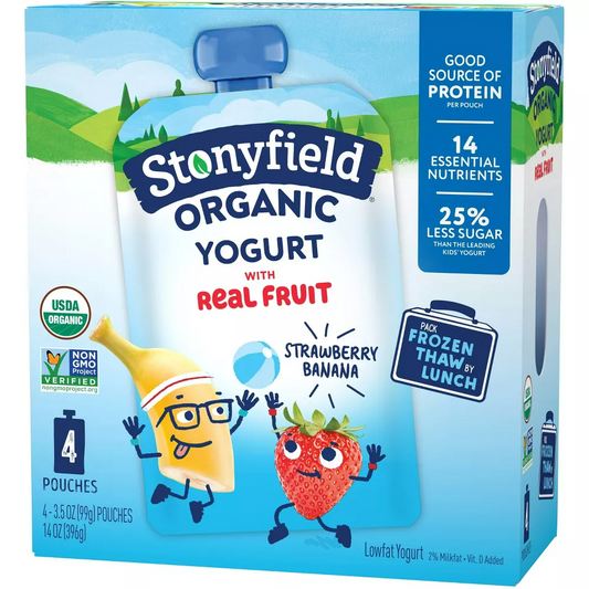 Stonyfield Organic Kids' Strawberry Banana Yogurt, 14 oz