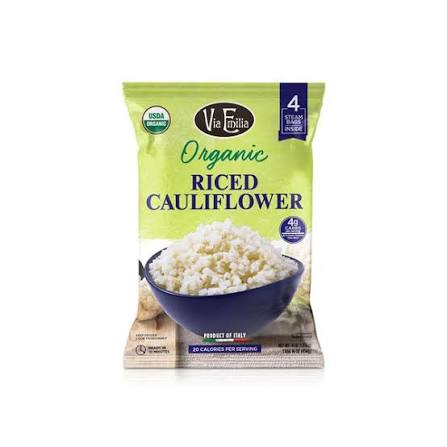 Via Emilia Organic Riced Cauliflower 4 ct, 16 oz