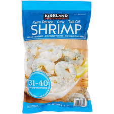 Kirkland Signature Farm-Raised Raw Shrimp, Peeled, Deveined, 31-40-count, 2 lbs