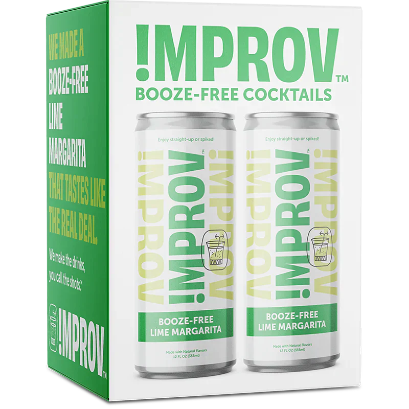 !MPROV Booze-Free Lime Margarita, 4 pack