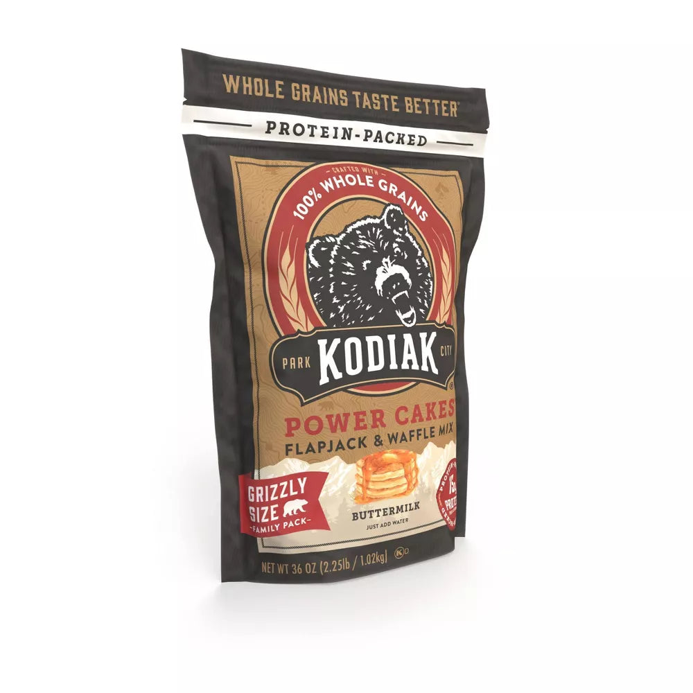 Kodiak Protein-Packed Buttermilk Flapjack & Waffle Mix Grizzly Size, 36 oz