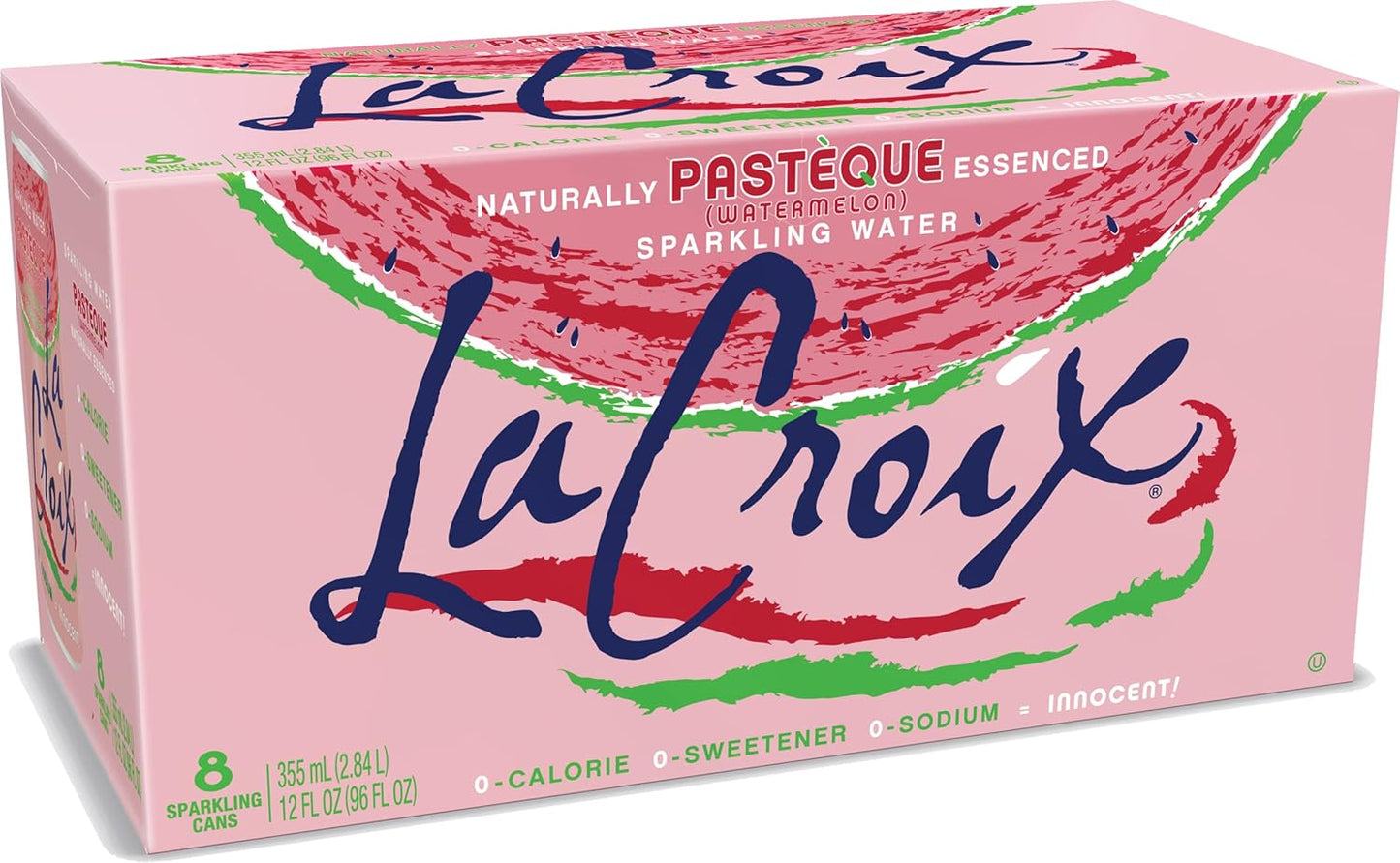 LaCroix Watermelon Sparkling Water, 8 Count