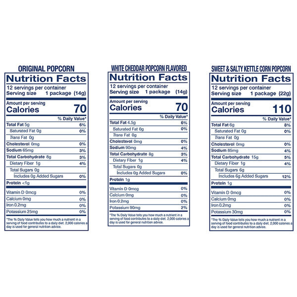 SkinnyPop Popcorn Variety Pack 36 ct, .5 oz