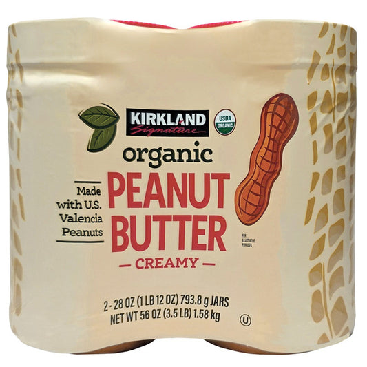 Kirkland Signature Organic Peanut Butter, 28 oz, 2-count