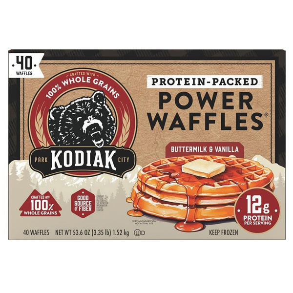 Kodiak Buttermilk & Vanilla Power Waffles, 40-count