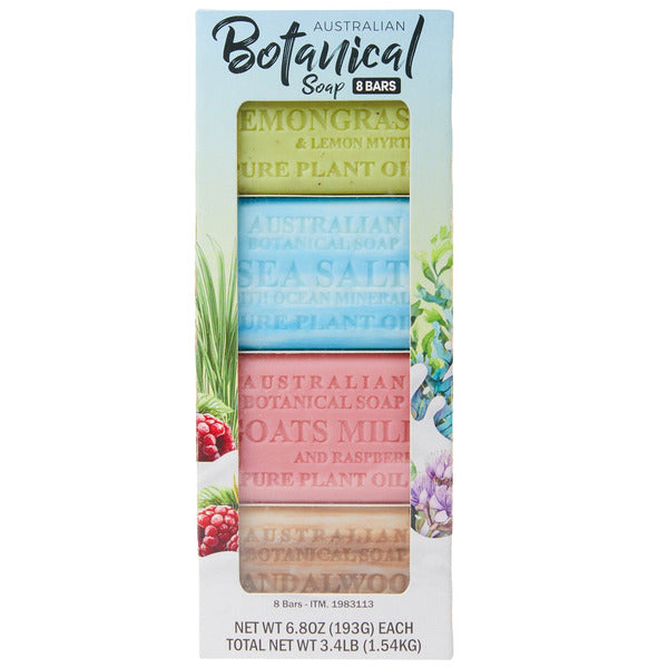 Australian Botanical Goat Milk Bar Soap, 6.8 oz, 8-pack