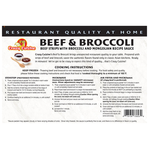 Crazy Cuizine Beef & Broccoli, 40 oz