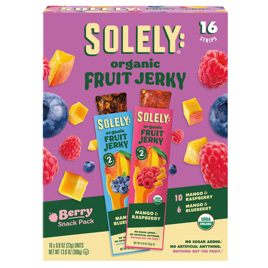 Solely Organic Fruit Jerky Variety 16/.8oz