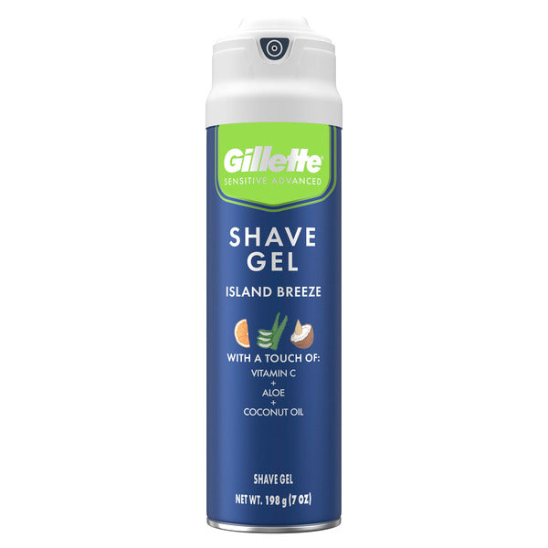 Gillette Island Breeze Shave Gel, 7 oz, 3-count
