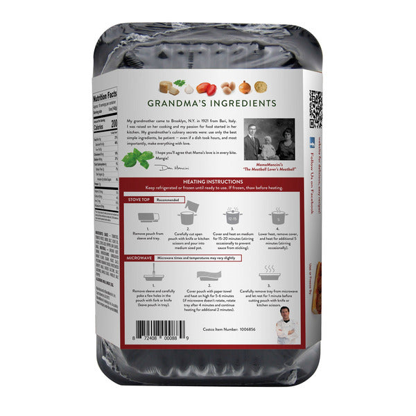 Mama Mancini's Jumbo Beef Meatballs, 48 oz