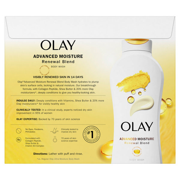Olay Ultra Moisture Plus Body Wash, 3 Count, 23.6 oz