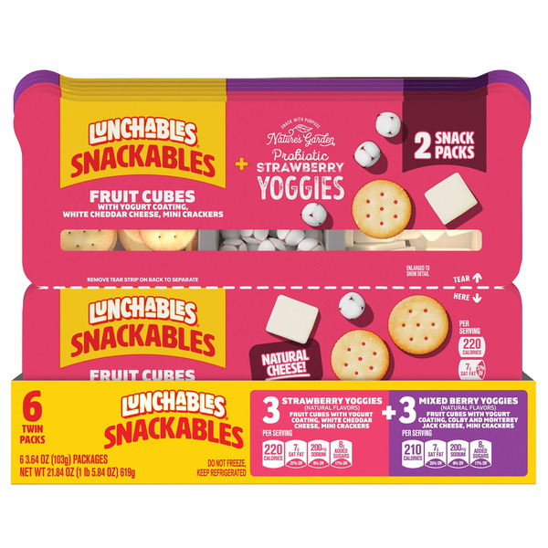 Kraft Lunchables Snackables Variety Pack, 6 Twin Packs