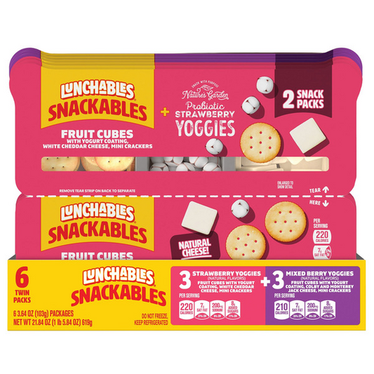 Kraft Lunchables Snackables Variety Pack, 6 Twin Packs