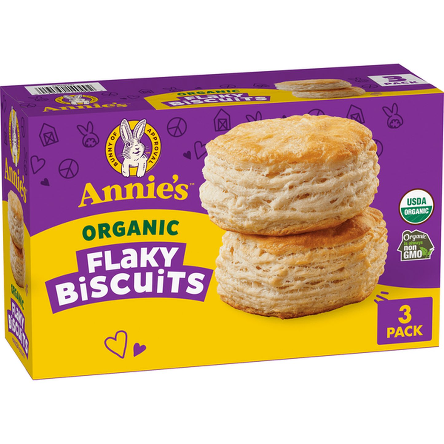 Annie's Organic Ready to Bake Flaky Biscuits Refrigerated Dough, 3 Pack