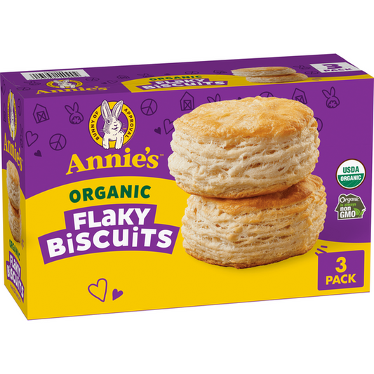 Annie's Organic Ready to Bake Flaky Biscuits Refrigerated Dough, 3 Pack
