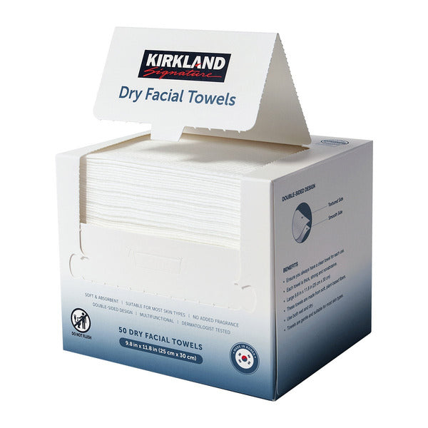Kirkland Signature Daily Dry Facial Towels, 200-count
