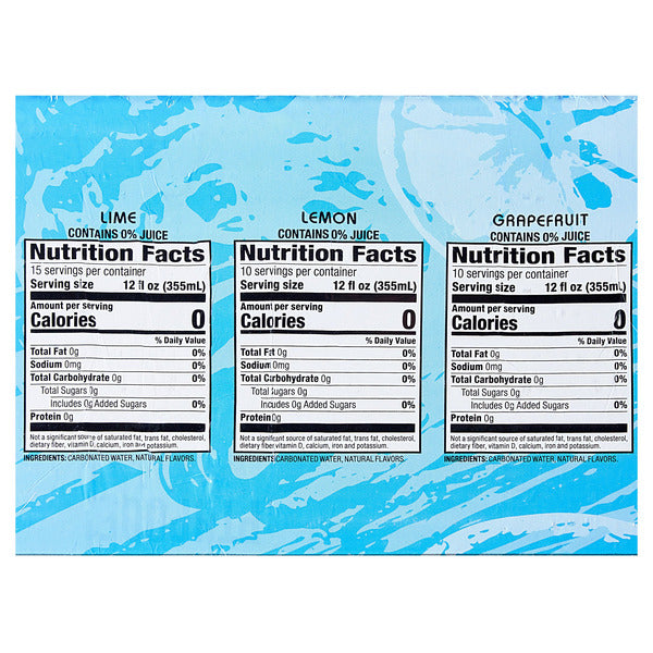 Kirkland Signature Sparkling Water, Variety Pack, 12 fl oz, 35-count