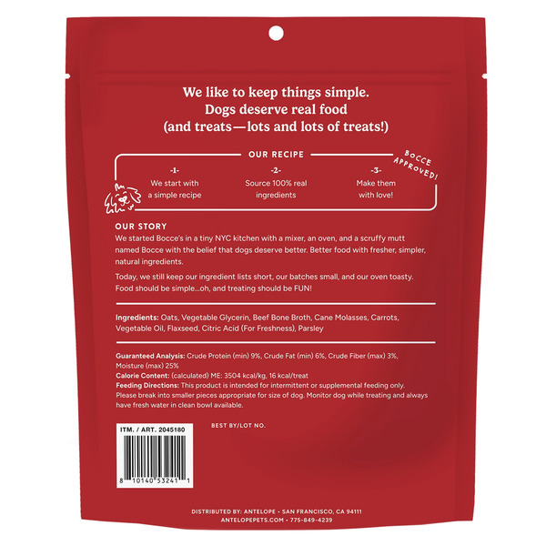 Bocce's Limited Ingredient Dog Treats, Bone Broth Flavor, 32 oz