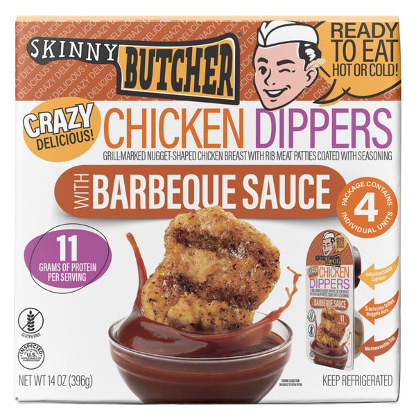 Skinny Butcher Chicken Dippers with Barbeque Sauce, 3.5 oz, 4-count