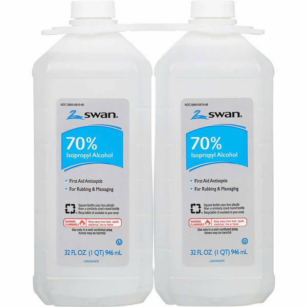 Cumberland Swan Isopropyl Alcohol 70%, 32 fl oz, 2-count