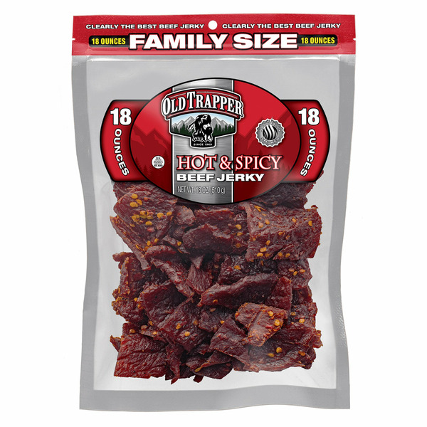 Old Trapper Hot & Spicy Beef Jerky, 18 oz