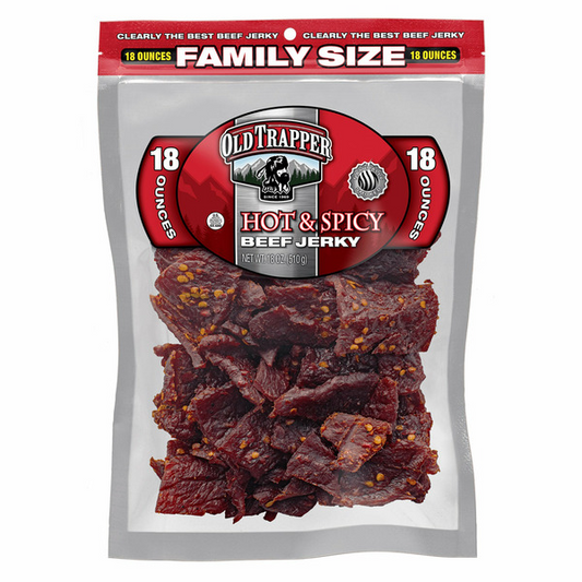 Old Trapper Hot & Spicy Beef Jerky, 18 oz