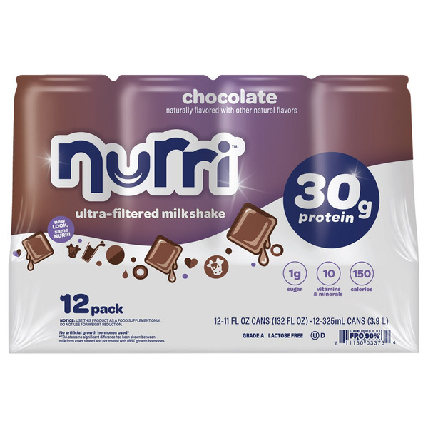 Nurri 30g Protein Shake, Chocolate, 11 fl oz, 15-pack
