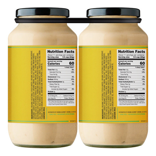 Sonoma Gourmet Lemon & Herb Ricotta Pasta Sauce, 24.5 oz, 2-count