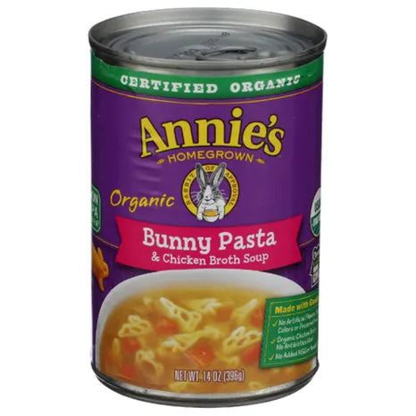 Annie’s Homegrown Organic Bunny Pasta & Chicken Broth Soup, 14 oz