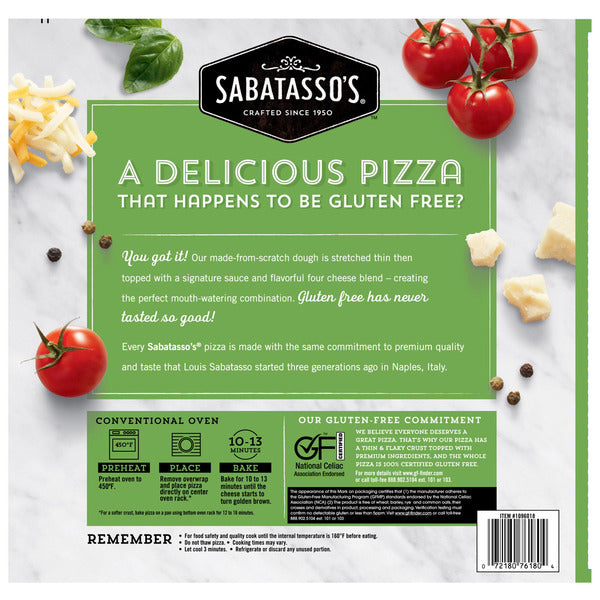 Sabatasso's Four Cheese Pizza, 3-pack