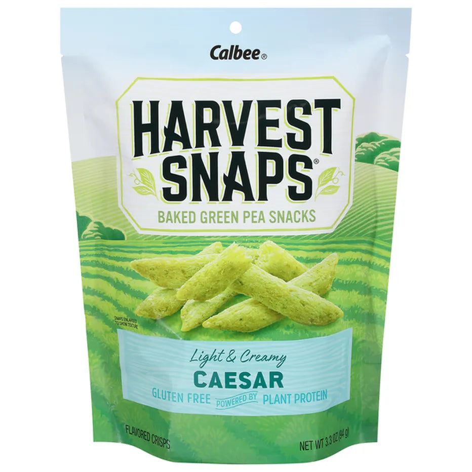 Harvest Snaps Baked Green Pea Snacks Light & Creamy Caesar, 3.3 oz