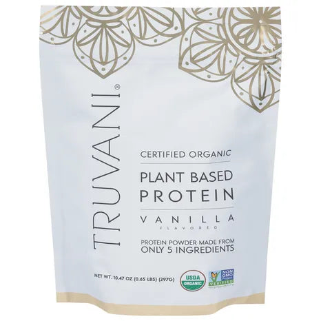 Truvani Organic Vanilla Plant Based Protein, 10.47 oz