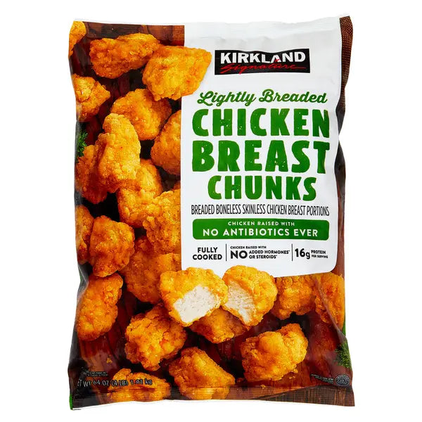Kirkland Lightly Breaded Chicken Breast Chunks 64 oz