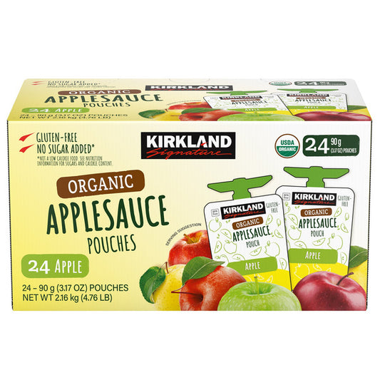 Kirkland Signature Organic Applesauce 24 ct, 3.17 oz