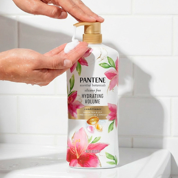 Pantene Essential Botanical Green Tea & Lily Hydrating Volume Conditioner, 38.2 fl oz