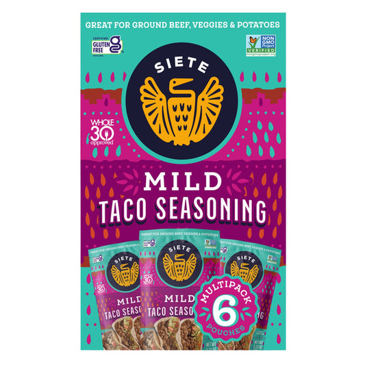 Siete Mild Taco Seasoning 1.31 oz, 6-count
