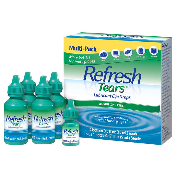 Refresh Tears Lubricant Eye Drops Multi-Pack, 65 ml