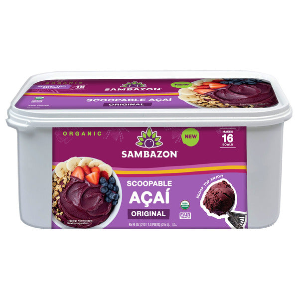 SAMBAZON Organic Scoopable Acai Tub, Original, 85 fl oz