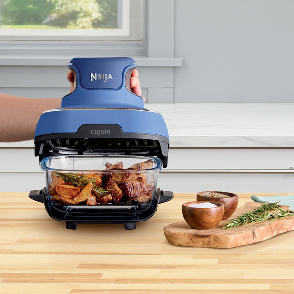 Ninja Crispi 5-in-1 Portable Glass Air Fry Cooking System, 3 Containers & Cover*