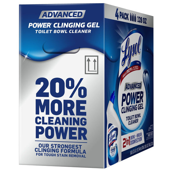 Front of Cleaning Products Lysol Advanced Toilet Bowl Cleaner 4/32 (4qts) Lysol Advanced Toilet Bowl Cleaner, 32 fl oz, 4-count