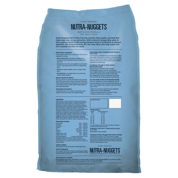 Nutra-Nuggets Adult Dog Food, 50 lbs