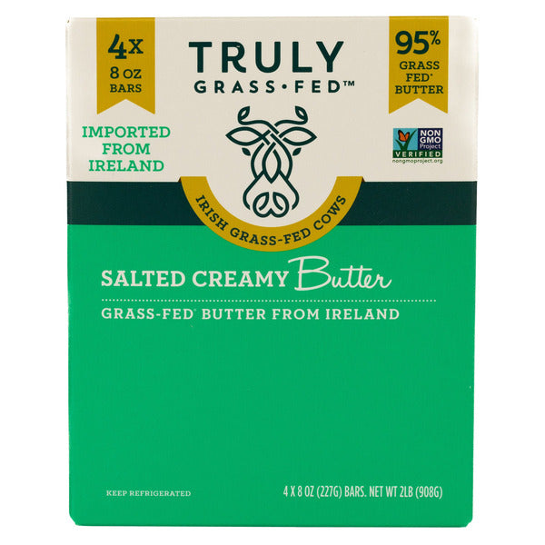 Truly Grass Fed Salted Creamy Butter, 8 oz, 4-count