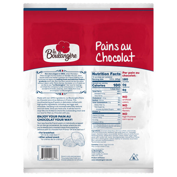 La Boulangere Chocolate Croissants, 25.4 oz